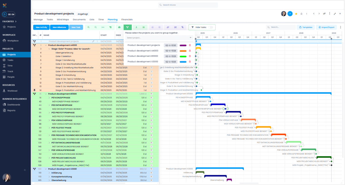 Project groups | InLoox help